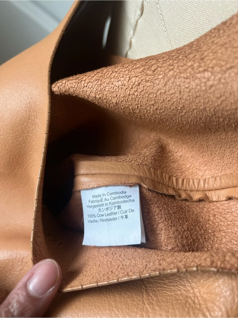 Minimalist Tan Leather Shoulder Boho Bag